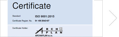 Certificate ISO 9001:2015